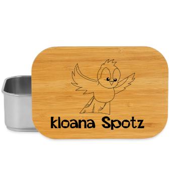 kloana Spotz-kleiner Spatz,Austrian dialect - Lunch Box - silver - Front