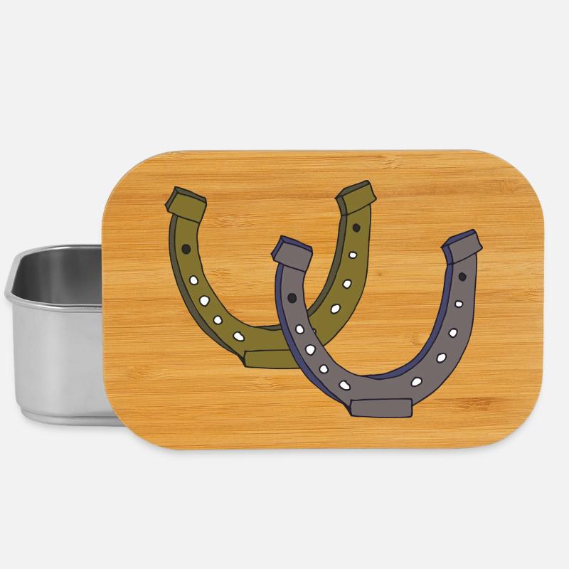 Double fer à cheval - Boîte à goûter - argent