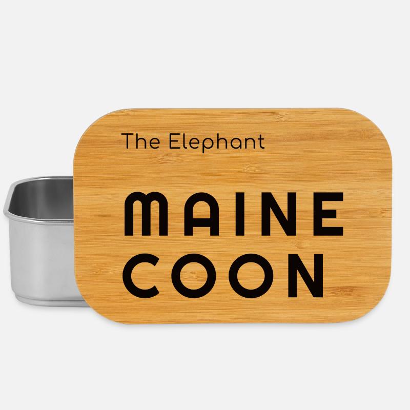 Der Elefant Maine Coon - Confortaa Style - Lunch Box - Silber