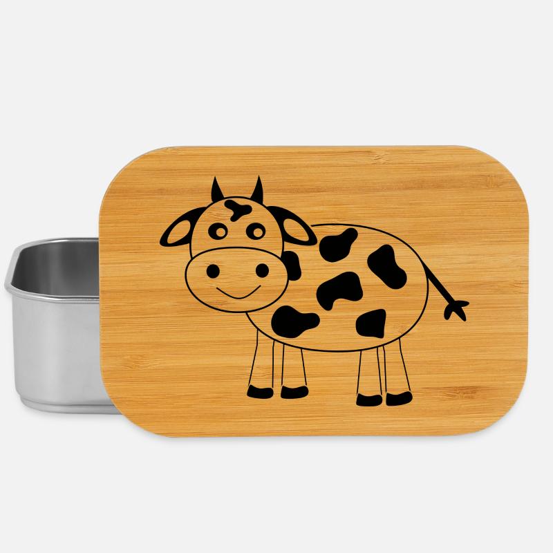 Kuh - Lunch Box - Silber