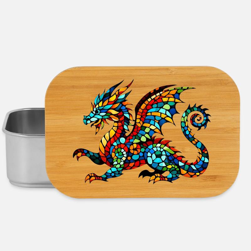 Drache - Lunch Box - Silber