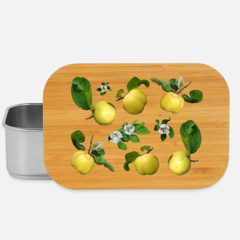Quitten mit Quittenblüten - Lunch Box - Silber