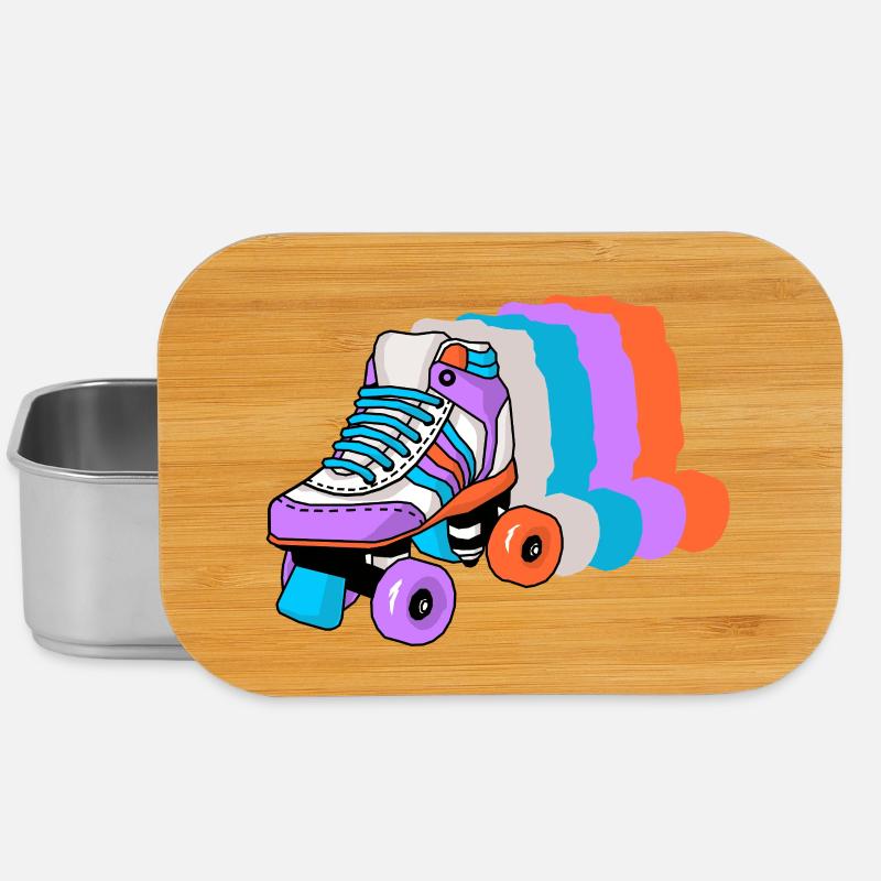 Rollschuh Schlittschuhläufer - Lunch Box - Silber