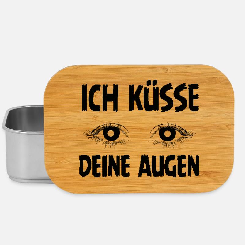 Ich küsse deine Augen – Romantisches Statement - Lunch Box - Silber