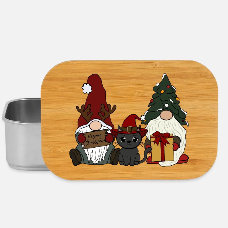 Gnome avec chat - Boîte à goûter - argent