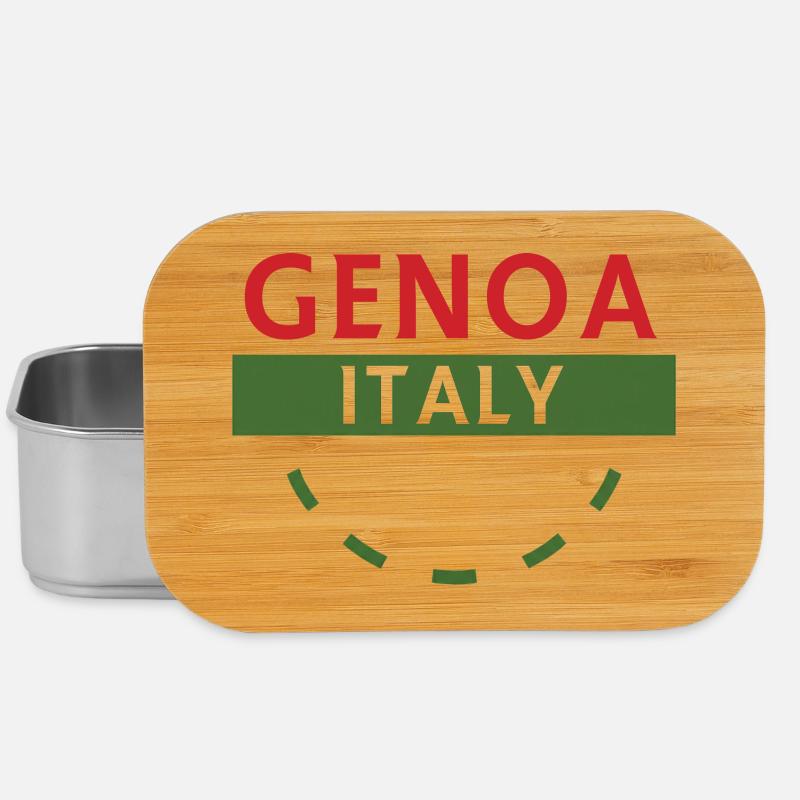 Gênes Italie Drapeau Écusson - Boîte à goûter - argent