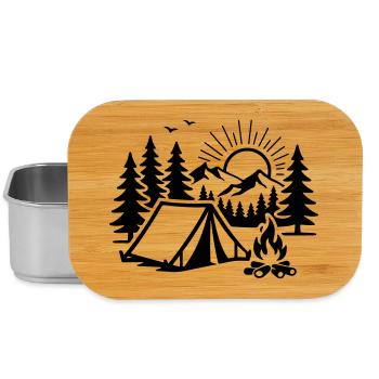 Camp nature sous tente - Boîte à goûter - argent - Devant