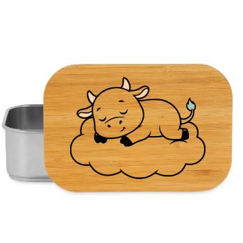 Sleeping Cow Cloud Dream Baby - Lunch Box - silver - Front