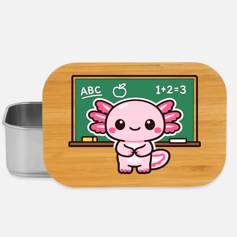 Vengeance de la dette Kawaii avec l’axolotl crayeux - Boîte à goûter - argent