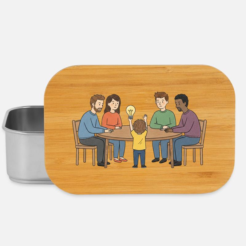 Kollektive Idee um einen Tisch - Lunch Box - Silber
