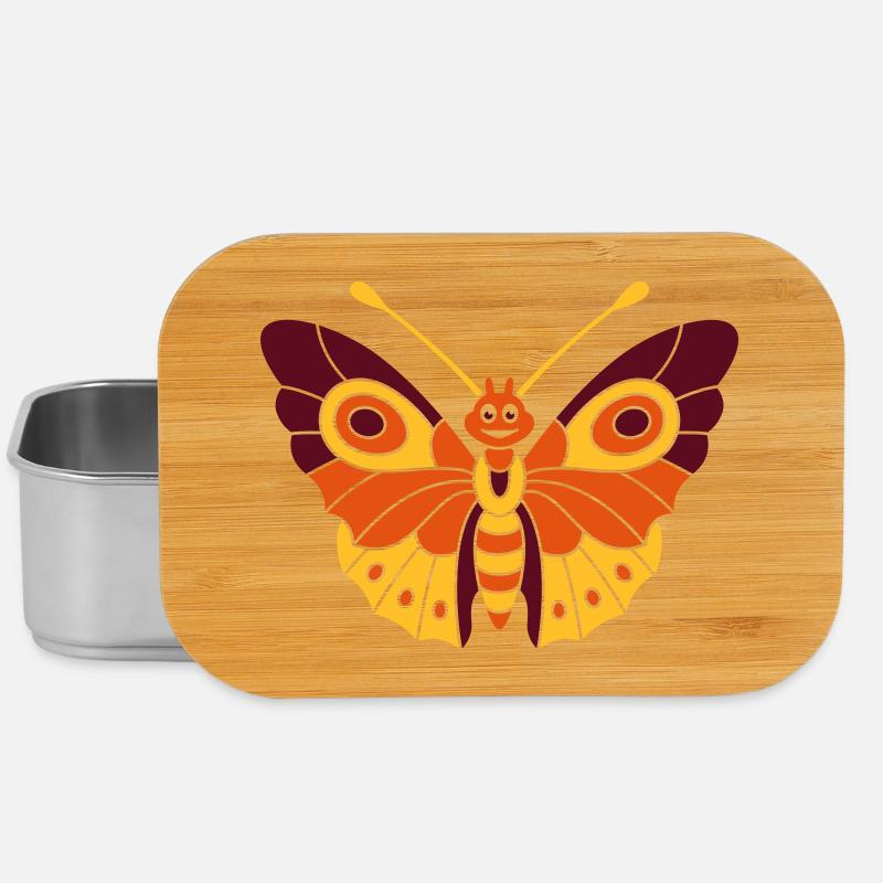 Papillon (d) - Boîte à goûter - argent