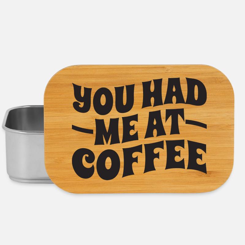 Tu m’as eu au café - Typographie - Boîte à goûter - argent
