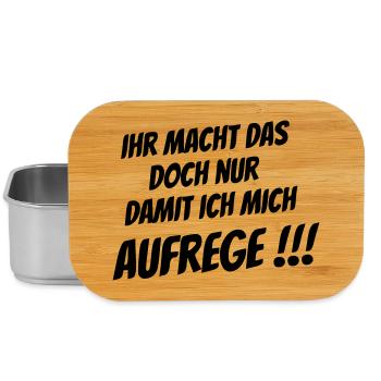 Ihr macht das nur damit ich mich Aufrege!!! - Lunch Box - Silber - Vorne