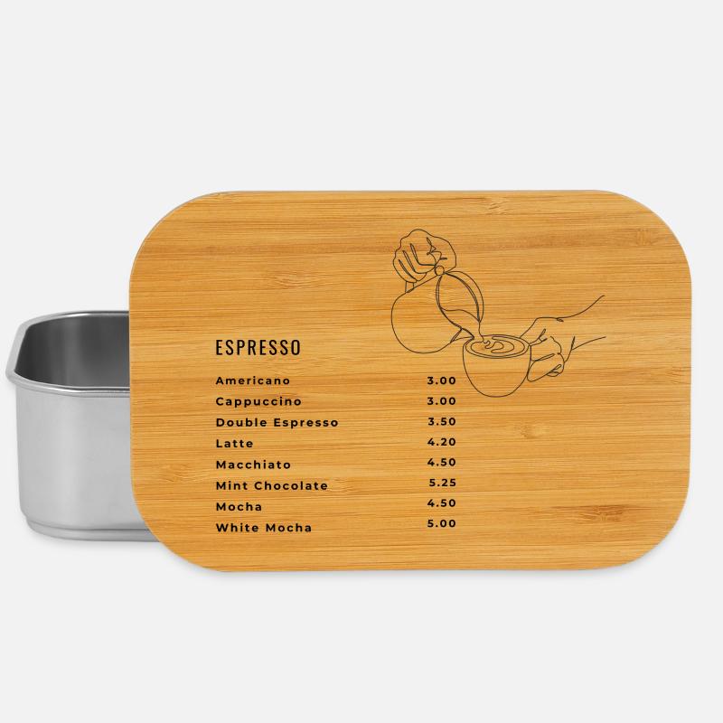 Kaffeekarte - Lunch Box - Silber