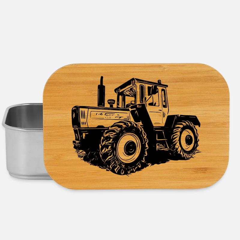 Traktorpower Silhouette - Lunch Box - Silber