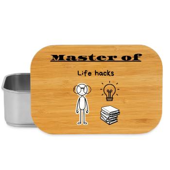 Master of Life hacks - Lunch Box - silver - Front