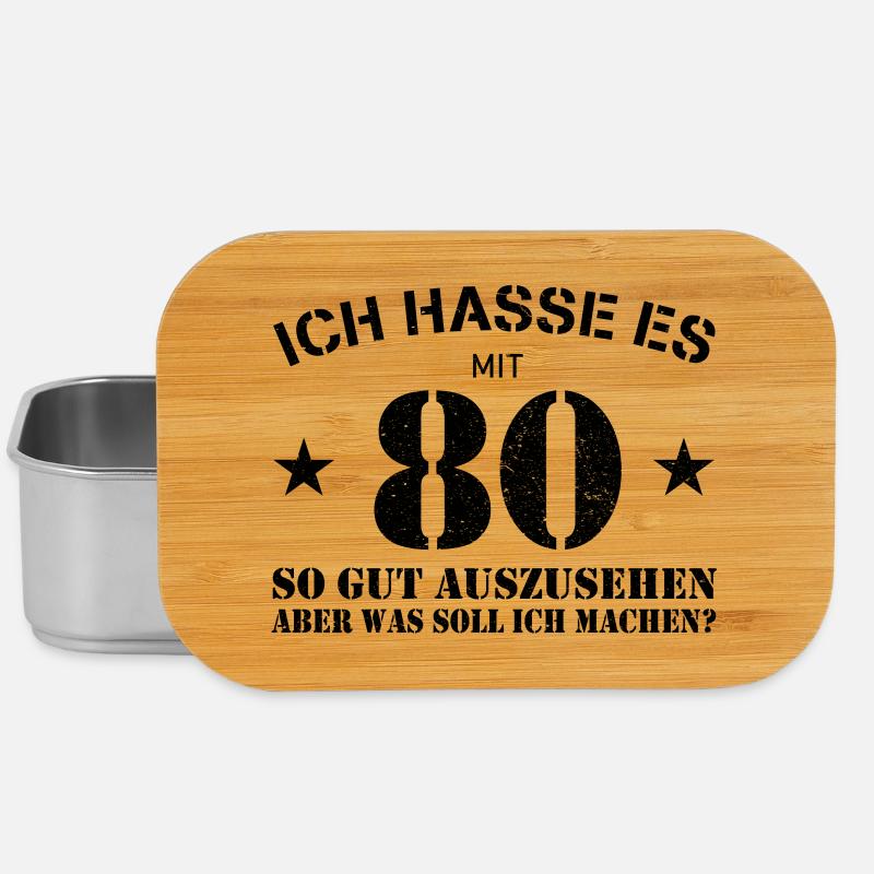 80. Geburtstag - Lunch Box - Silber