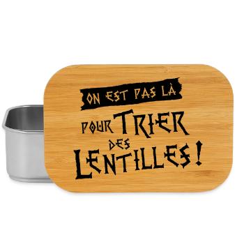 On est pas là pour trier des lentilles ! - Boîte à goûter - argent - Devant