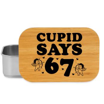 Cupidon dit 67 – motif de grande police - Boîte à goûter - argent - Devant