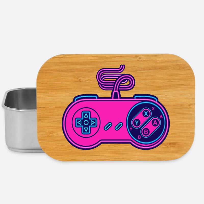 Manette néon rose rétro - Boîte à goûter - argent