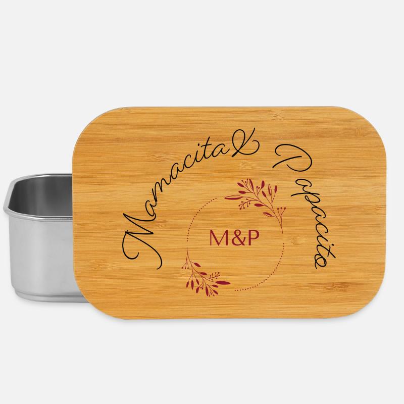M&P Floral Monogram Circle - Lunch Box - silver
