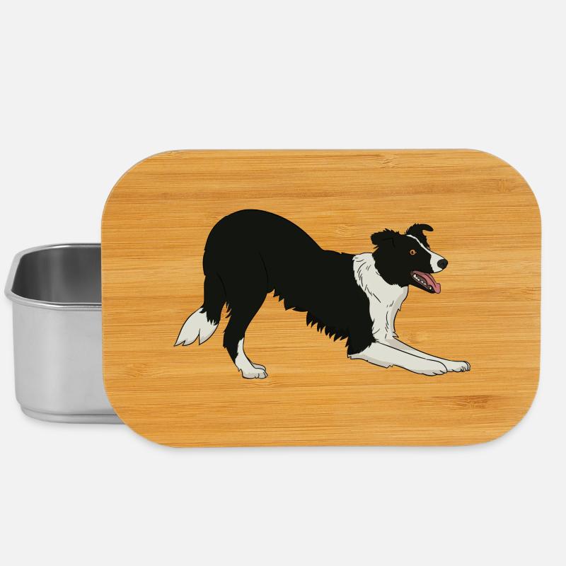 Border Collie - Lunch Box - Silber