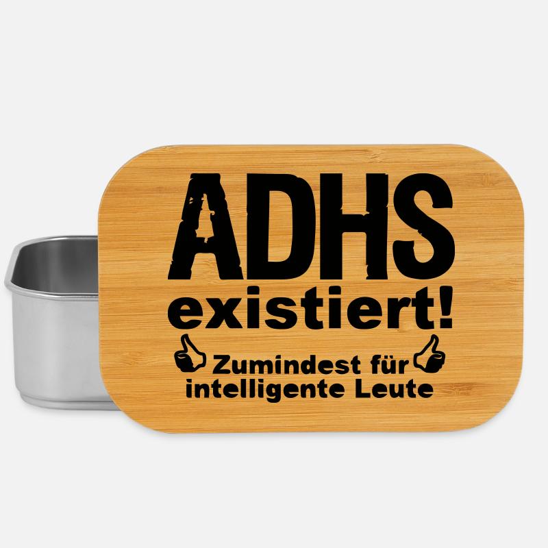 ADHS Spruch hyperaktiv Medizin Geschenk - Lunch Box - Silber