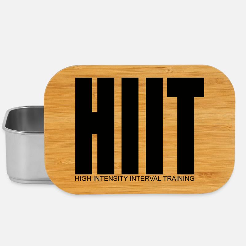 HIIT (High Intensity Interval Training) Shirt - Lunch Box - Silber
