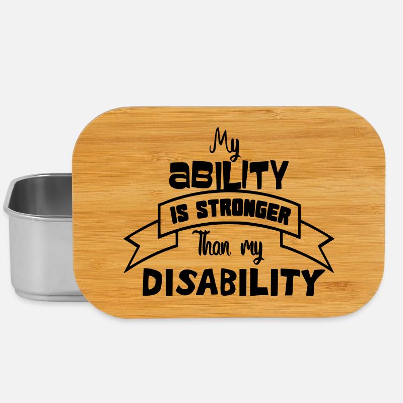 Une personne handicapée est plus forte que son handicap # - Boîte à goûter - argent