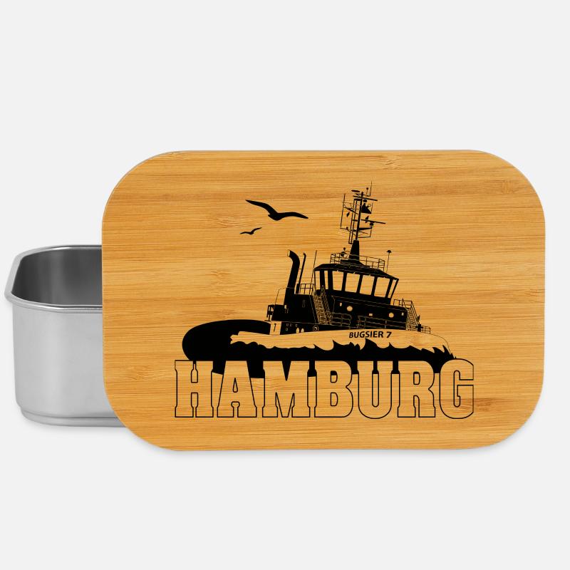 Schlepper im Hamburger Hafen - Lunch Box - Silber