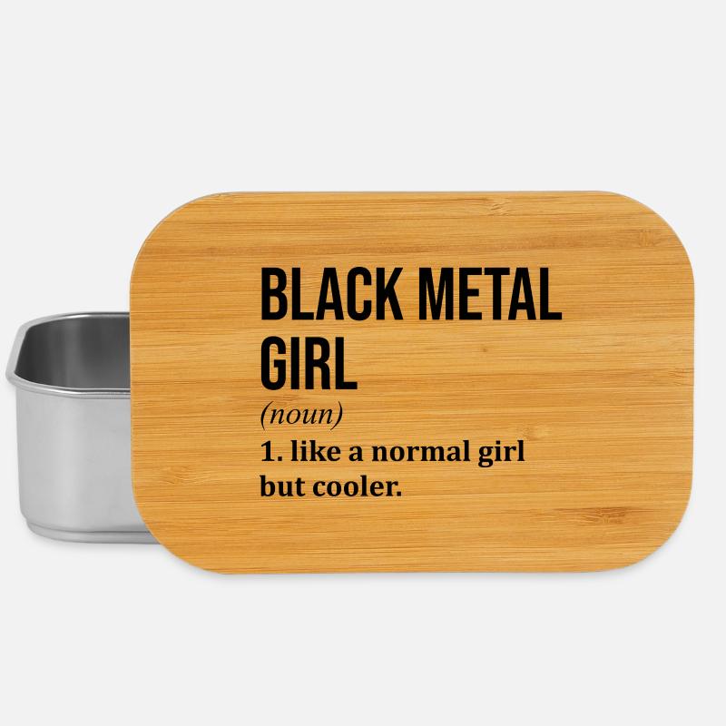Black Metal - Lunch Box - Silber