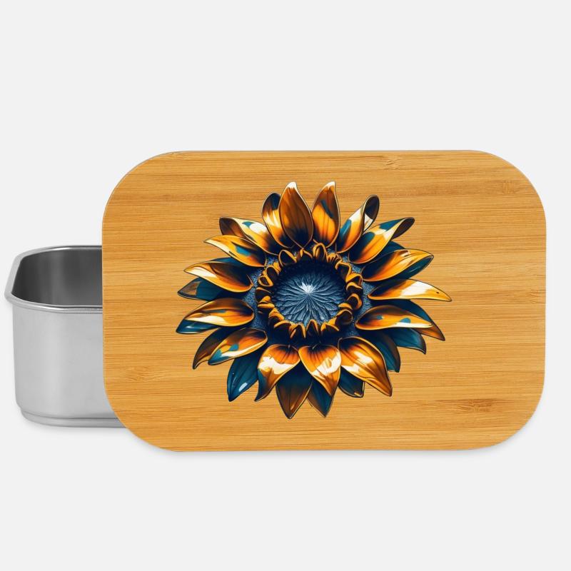 Sonnenblume mit Eisen - Lunch Box - Silber