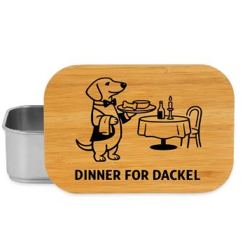 Dinner For Dackel - Lunch Box - Silber - Vorne