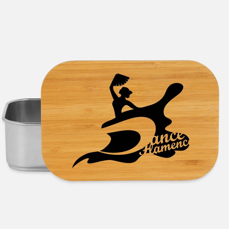 A flamenco dancer with fan - Lunch Box - silver