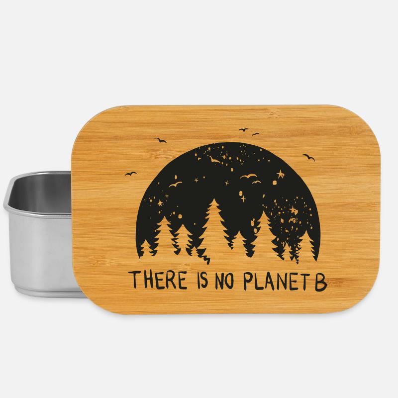 There is no planet B! Climate protection, environment, earth - Lunch Box - silver