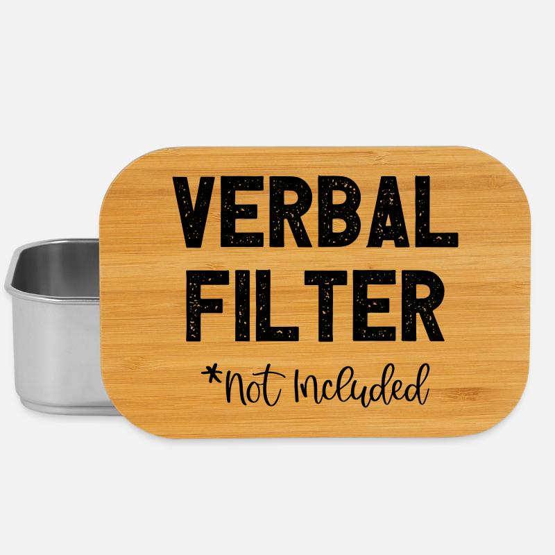 Verbal Filter Not Included I Fun Lustiges - Lunch Box - Silber