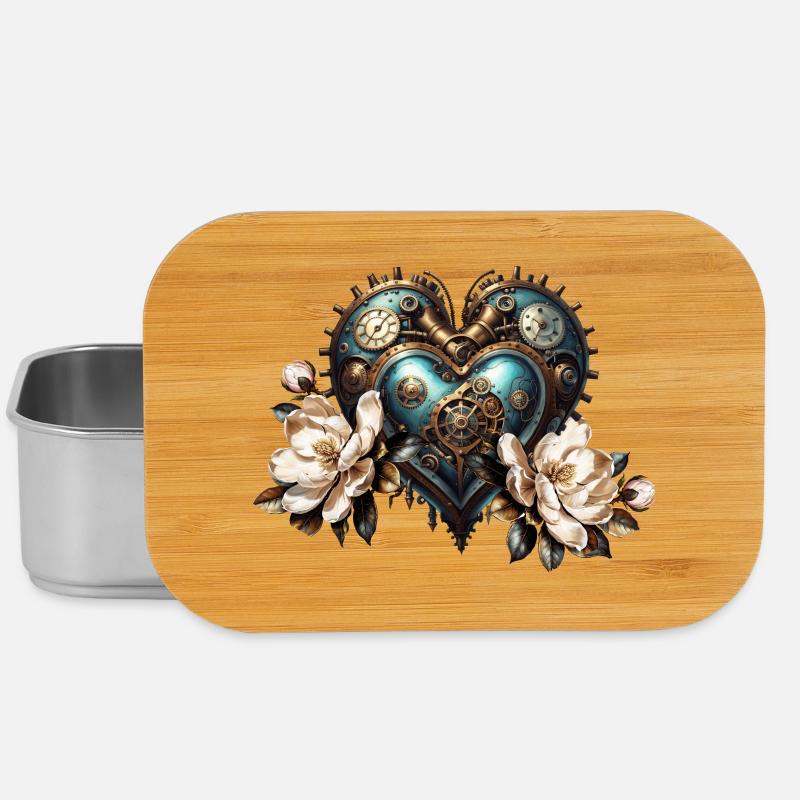Wunderbares Steampunk-Herz - Lunch Box - Silber
