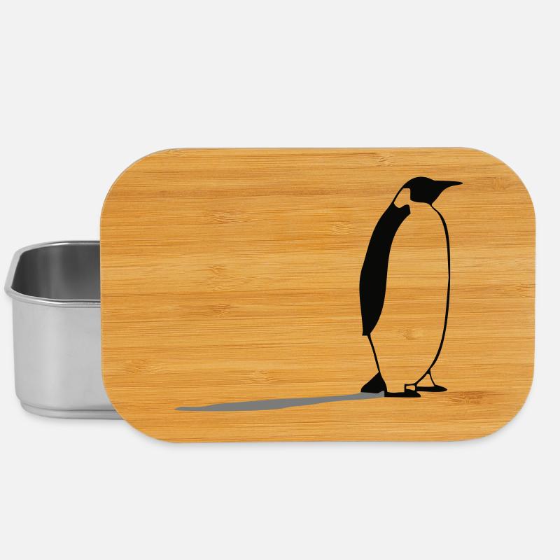 Pinguin - Lunch Box - Silber