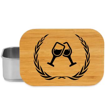 Wein Gläser Kranz - Lunch Box - Silber - Vorne