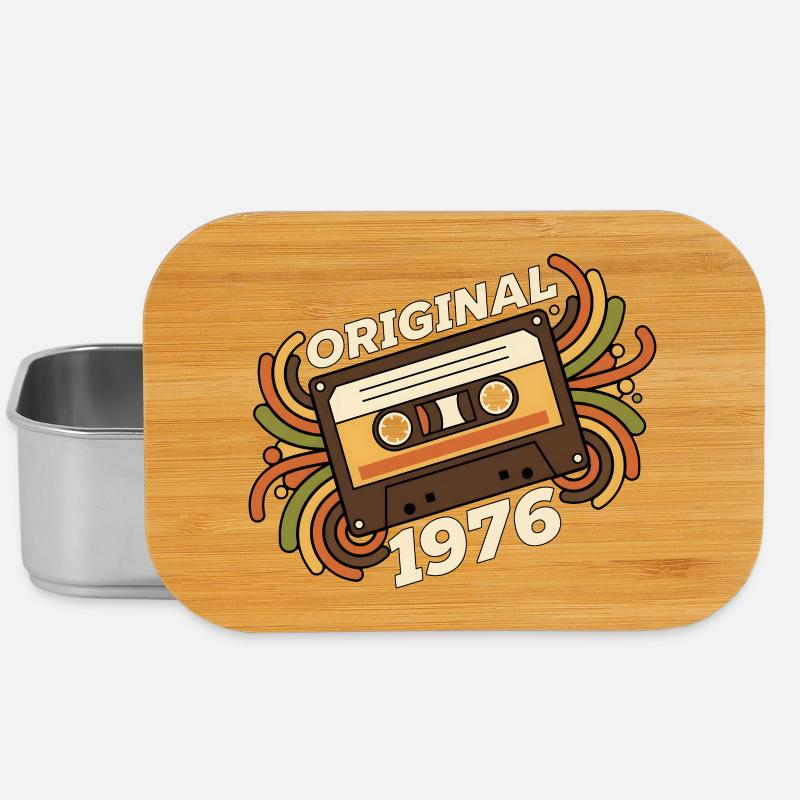 Cassette rétro originale de 1976 - Boîte à goûter - argent