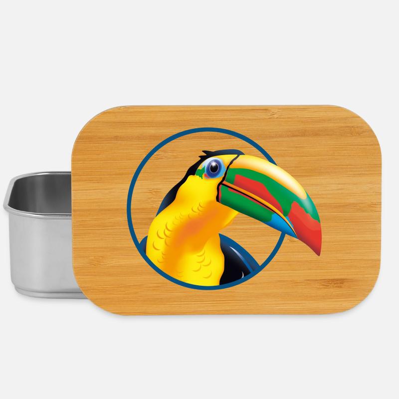 Tropischer Toucan Farbexplosion - Lunch Box - Silber