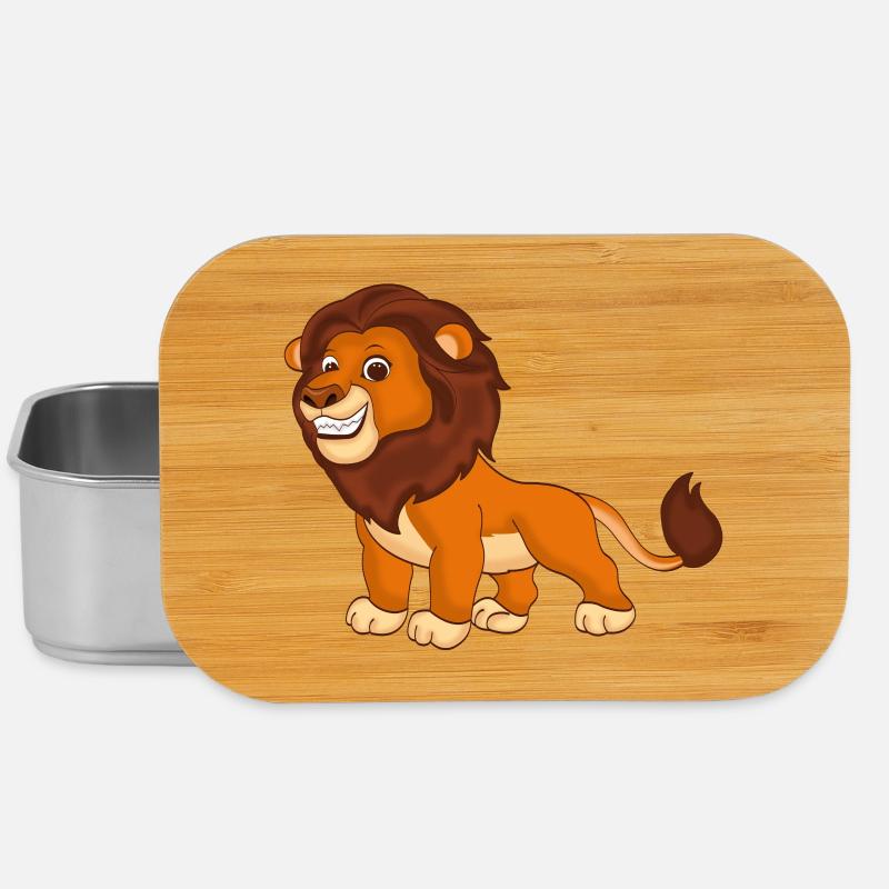 Löwe - König der Tiere - Lunch Box - Silber