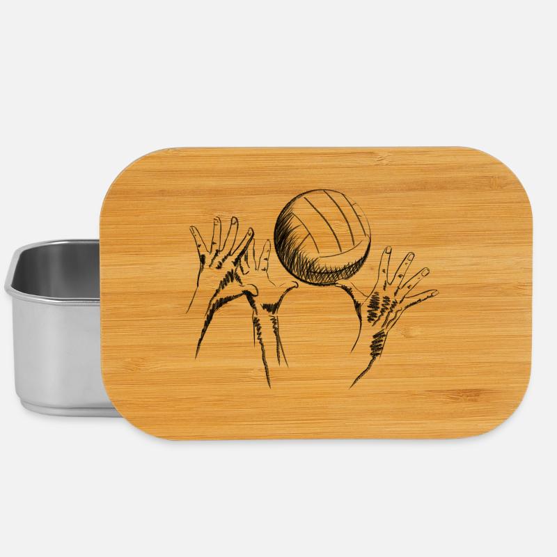 volleyball - Lunch Box - Silber