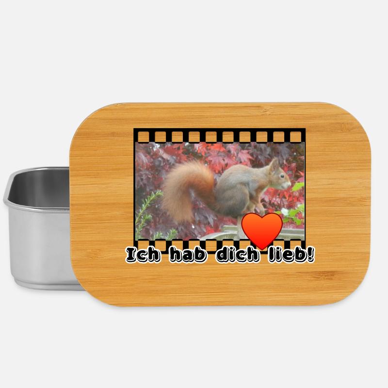 Liebe Paar Eichhoernchen Tier Spruch - Lunch Box - Silber