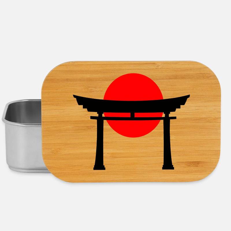 Torii vor der japanischen Sonne - Lunch Box - Silber