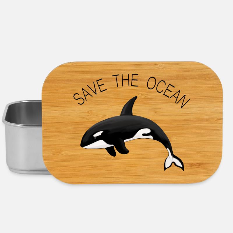 Save the Ocean Orca Killerwal - Lunch Box - Silber