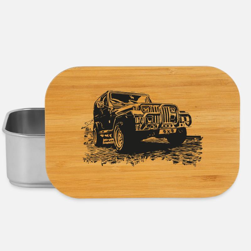 Véhicule tout-terrain 4x4 - Boîte à goûter - argent