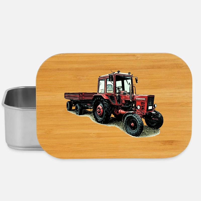 Belarus MTS 80 mit Anhänger - Lunch Box - Silber