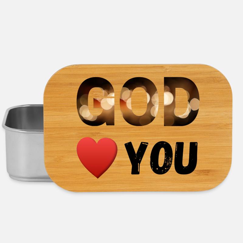 Gott liebt dich - Lunch Box - Silber