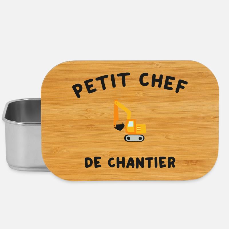 Petit Chef de Chantier Engin de Construction - Boîte à goûter - argent